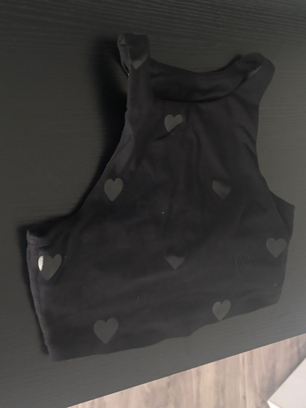 Spiritual Gangster Black Heart Print Sports Bra